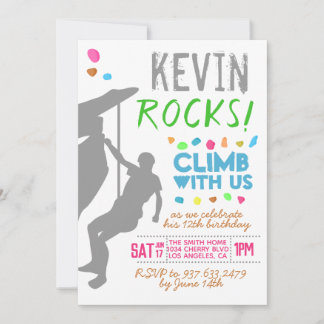 Rock Climbing Einladung zum Geburtstag