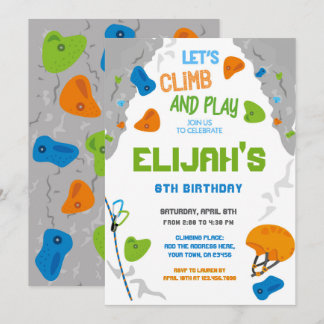 Rock Climbing Geburtstag Einladung