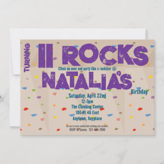 Rock Climbing Geburtstagsparty Einladung