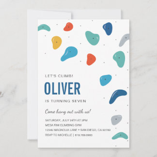Rock Climbing Geburtstagsparty Einladung
