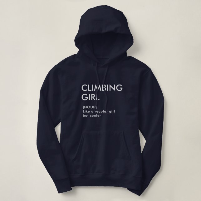 Rock Climbing Geschenk für sie Hoodie (Design vorne)