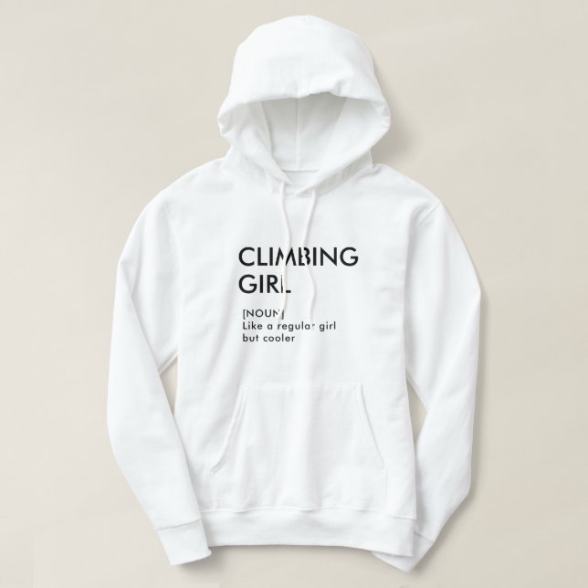 Rock Climbing Geschenk für sie Hoodie (Design vorne)