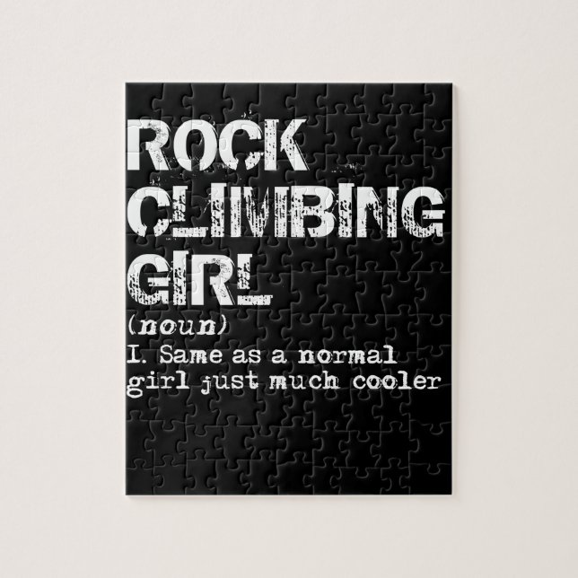 Rock Climbing Girl Definition Funny (Vertikal)