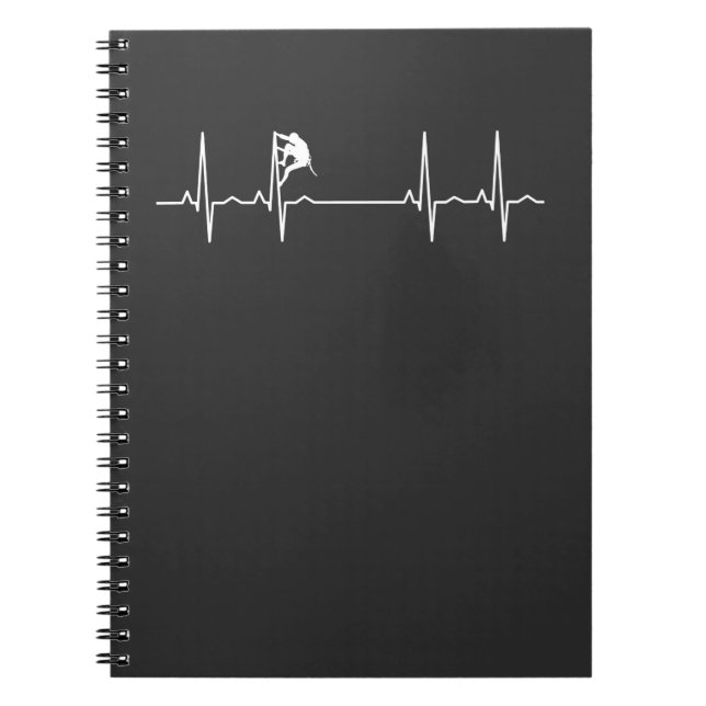 Rock Climbing Heartbeat Notizblock (Vorderseite)