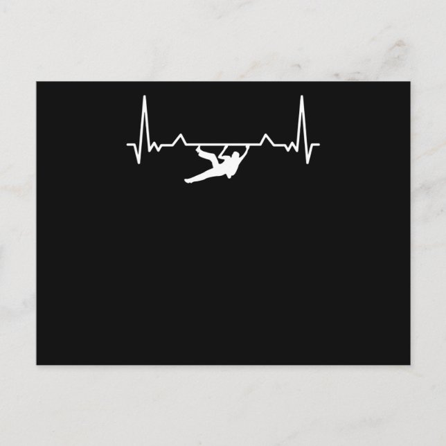 Rock Climbing Heartbeat Postkarte (Vorderseite)