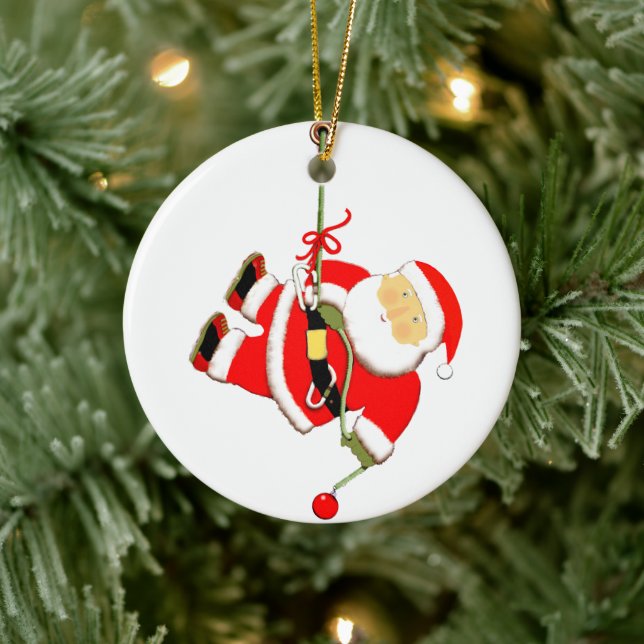 Rock Climbing Holiday Gift Keramik Ornament (Baum)
