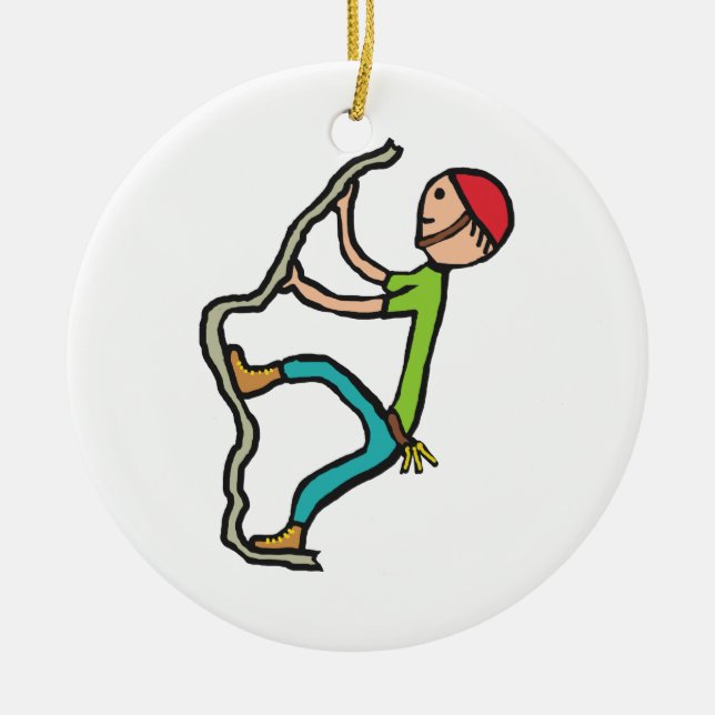 Rock Climbing Keramik Ornament (Vorne)
