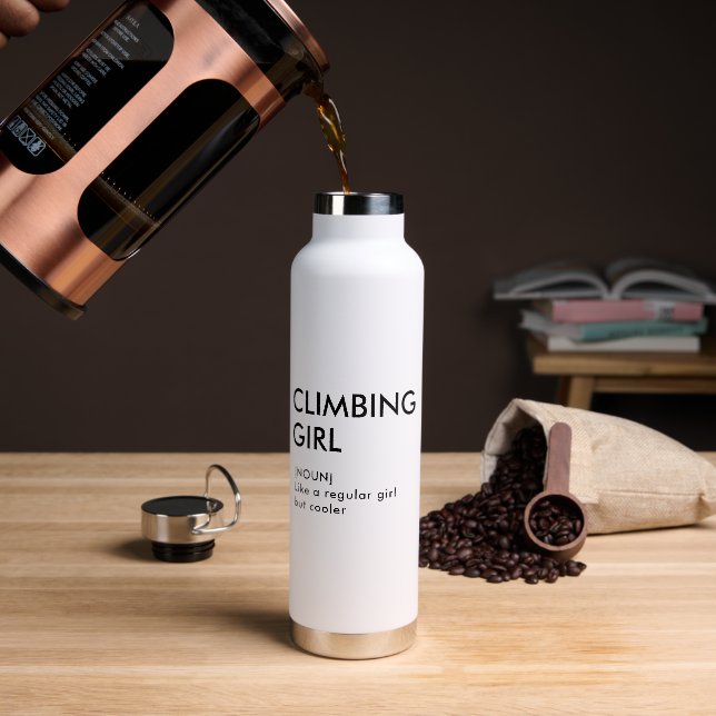 Rock Climbing Mädchen trendige Geschenk für sie Trinkflasche (Kaffee)