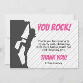 Rock Climbing Party Dankeskarte