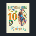 Rock Climbing Postkarte<br><div class="desc">Feiern Sie mit diesem kühnen Kletterdesign den besonderen Tag Ihres abenteuerlichen Mädchens! Dieses einzigartige Kunstwerk eignet sich perfekt für aktive Geburtstagsparty und erweckt den Nervenkitzel des Kletterns. Ideal für T - Shirt,  Einladungen oder Party für die furchtlose Geburtstagsfrau</div>