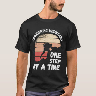 Rock Climbing Retro Berge erobern, ein Schritt T-Shirt
