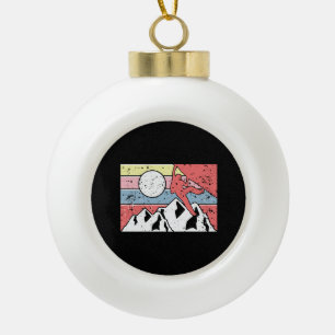 Rock Climbing Retro Vintag Keramik Kugel-Ornament
