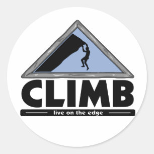 Rock Climbing Runder Aufkleber