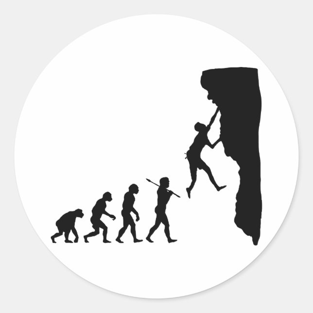 Rock Climbing Runder Aufkleber (Vorderseite)