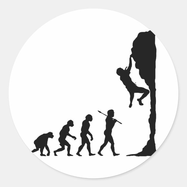 Rock Climbing Runder Aufkleber (Vorderseite)