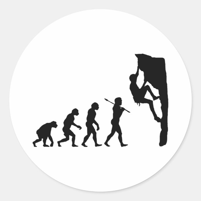 Rock Climbing Runder Aufkleber (Vorderseite)