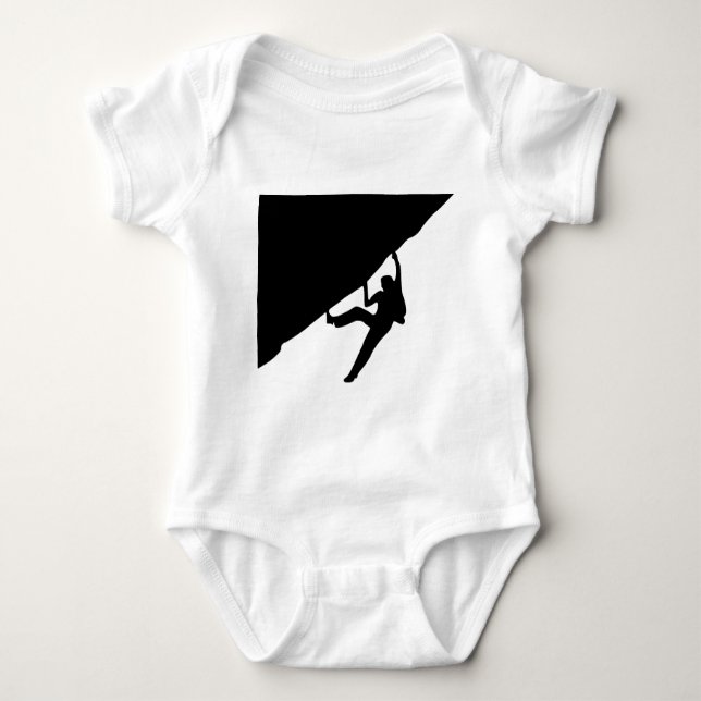Rock Climbing Silhouette Baby Strampler (Vorderseite)
