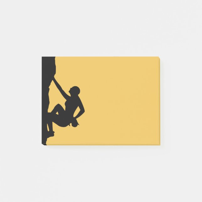Rock Climbing Silhouette Post-it Klebezettel (Vorderseite)