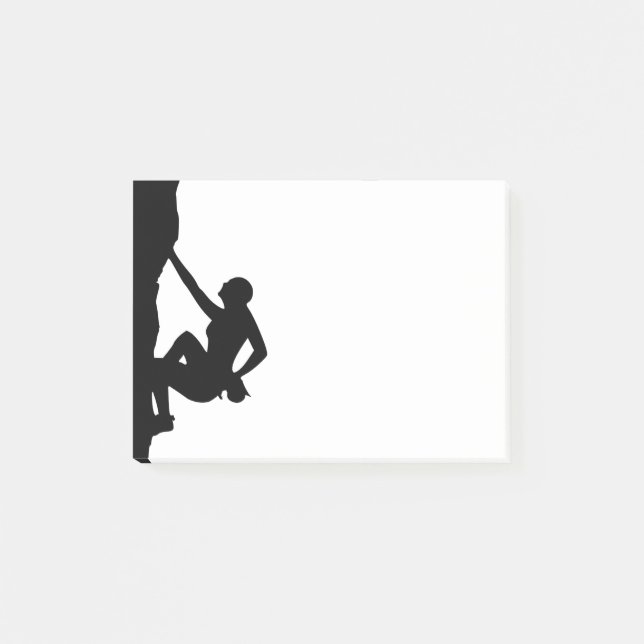 Rock Climbing Silhouette Post-it Klebezettel (Vorderseite)