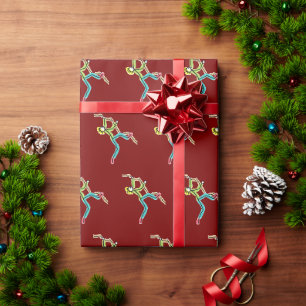 Rock Climbing Stickman Geschenkpapier