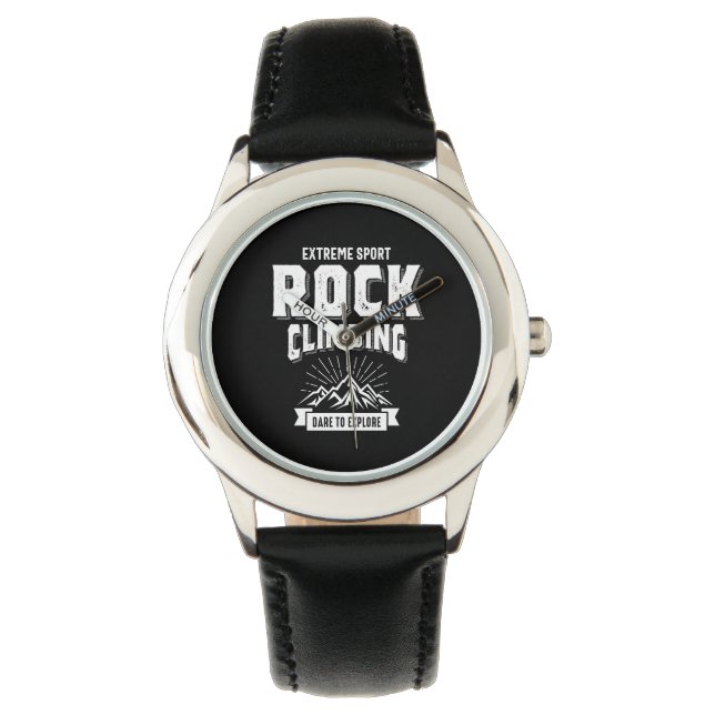 Rock Climbing T - Shirt Bergsee-Zauber Armbanduhr (Vorderseite)