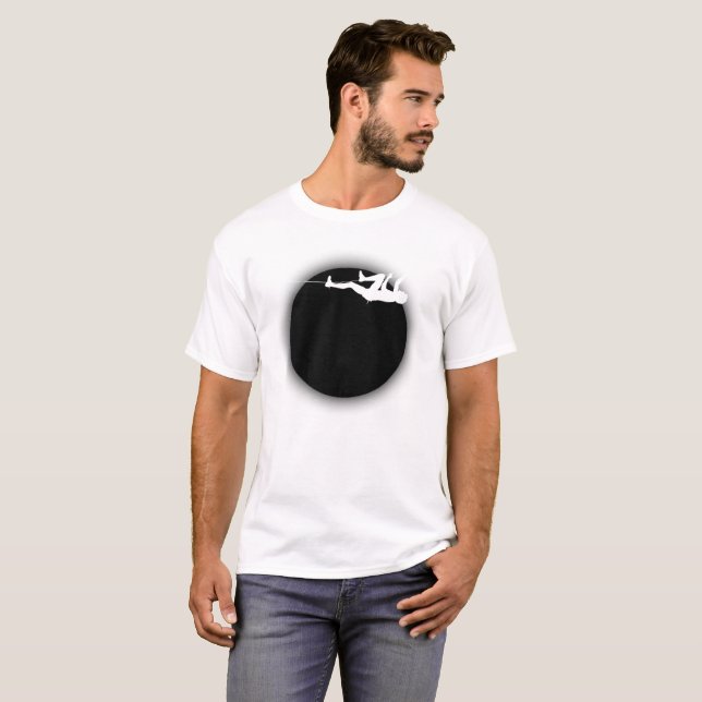 Rock Climbing und Schwarzer Mond T-Shirt (Vorne ganz)