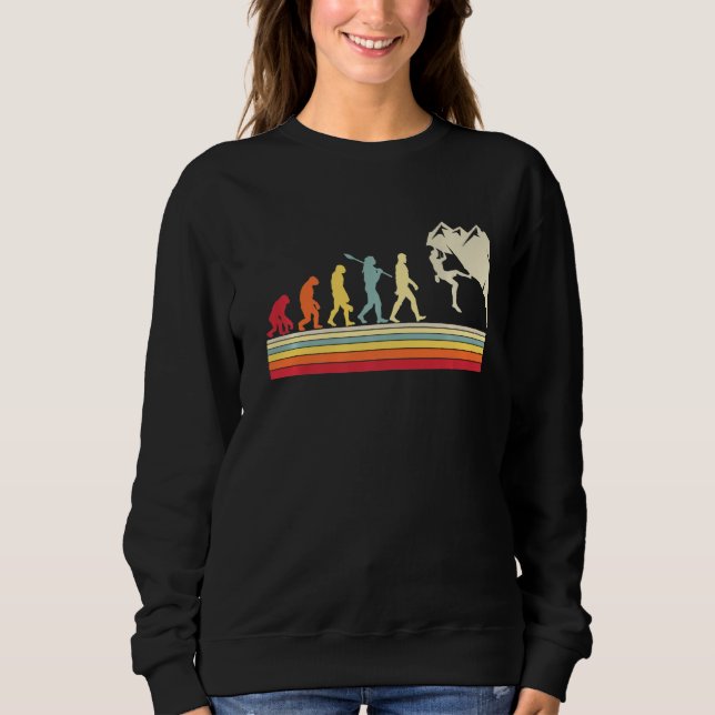 Rock Climbing Vintage Evolution Sweatshirt (Vorderseite)