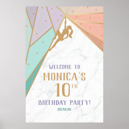 Rock Climbing Welcome Poster