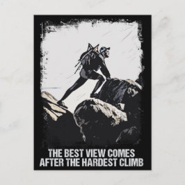 Rock Climbing Zitat Vintag Grunge Berggipfel Postkarte