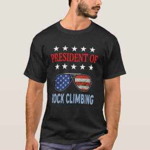 Rock Climbing Zubehör USA Flag Klettersteig Sayin T-Shirt