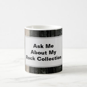 Rock Collector Humorer, Schwarz-weißer Stein Kaffeetasse