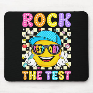 Rock den Test lächeln Gesicht Sonnenbrille Lehrer Mousepad