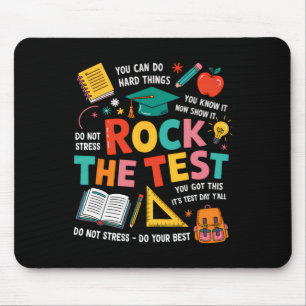 Rock den Test Lustiger Testtag Lehrer Schüler Te Mousepad