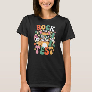Rock den Testtag Spaß Katze Prüfung Cheer Lustige T-Shirt