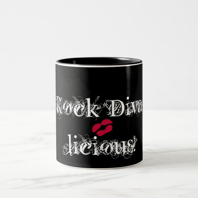 "Rock Diva-licious! In Schwarz" Tasse - individuel (Mittel)