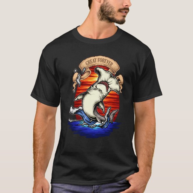 Rock Dolphin Eine große Woche für einen Hai zum Bl T-Shirt (Vorderseite)