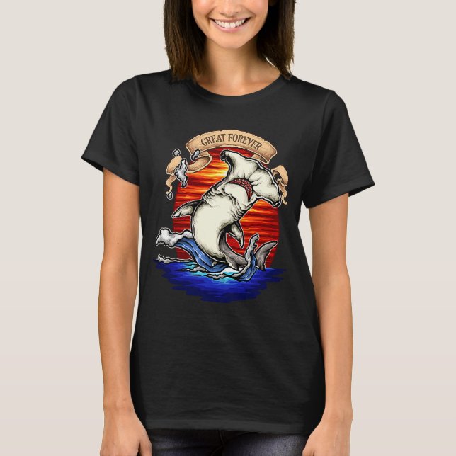 Rock Dolphin Eine große Woche für einen Hai zum Bl T-Shirt (Vorderseite)