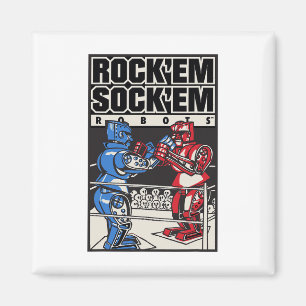 Rock em Sock em Robots Boxring Magnet