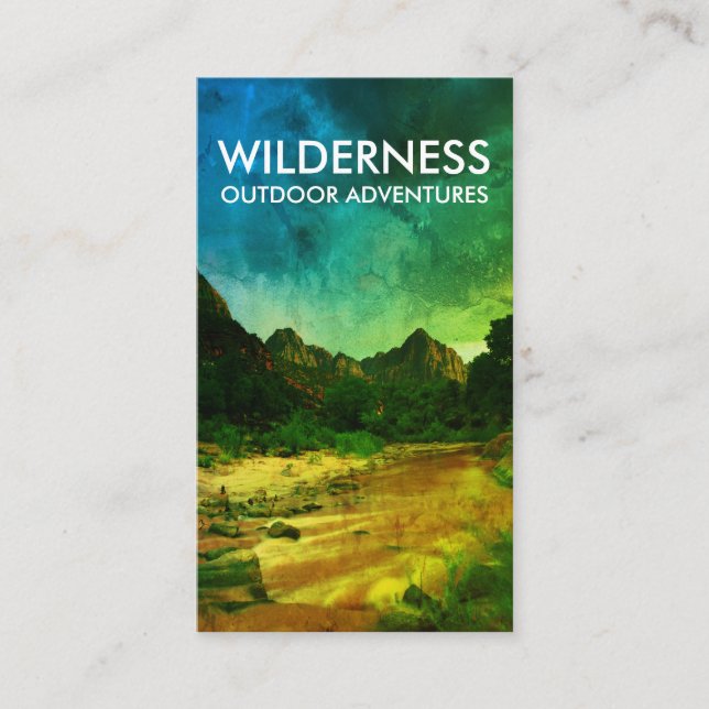 Rock Face Cliffs Wilderness Guide Visitenkarte (Vorderseite)