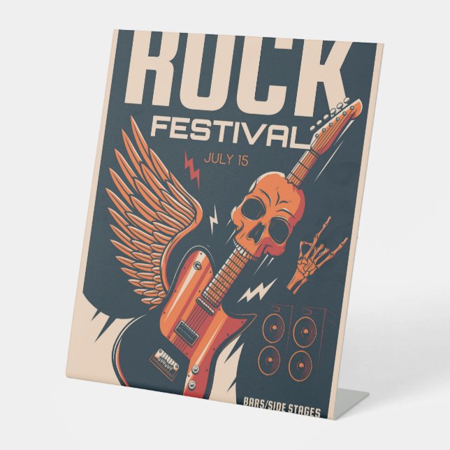 Rock Festival Sockelschild (Vorderseite)