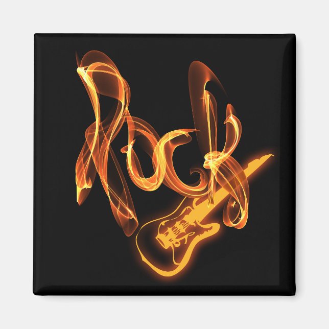 Rock-fire-Schild Magnet (Vorne)