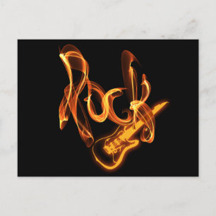 Rock-fire-Schild Postkarte