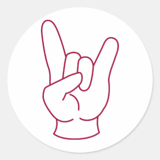 Rock Fist Runder Aufkleber