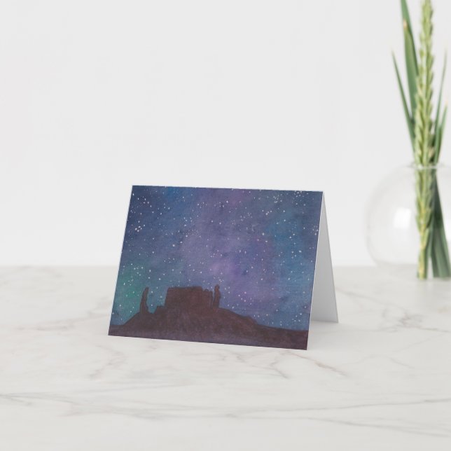Rock Formation Starry Sky Card Dankeskarte (Vorderseite)