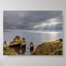 Rock formations in Algarve Poster