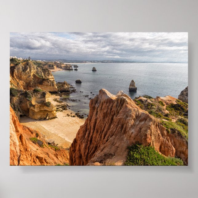 Rock formations in Algarve Poster (Vorne)