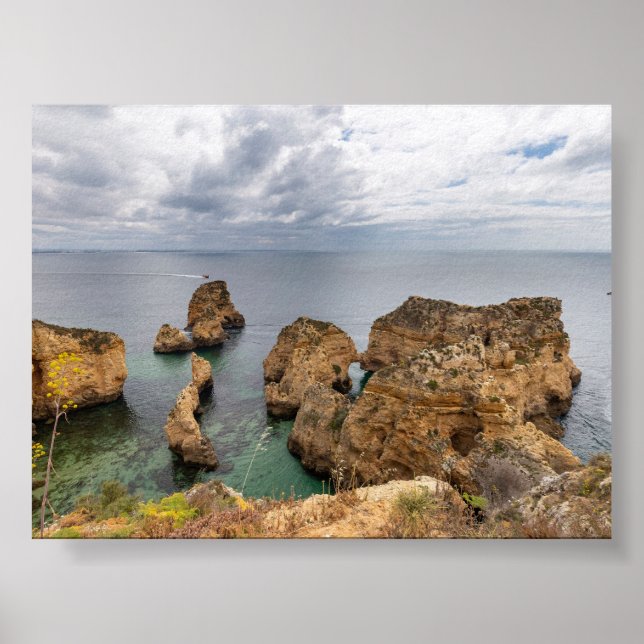 Rock formations in Algarve Poster (Vorne)