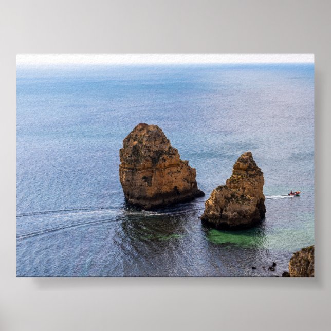 Rock formations in Algarve Poster (Vorne)