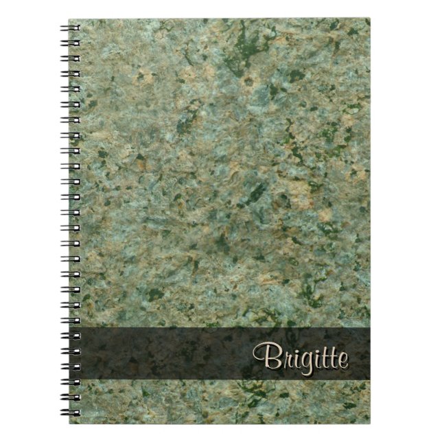 Rock Foto Geologie Textur Grün Text Notizblock (Vorderseite)