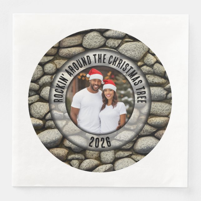 Rock Garden "Rocking around the Christmas Tree" Serviette (Vorderseite)